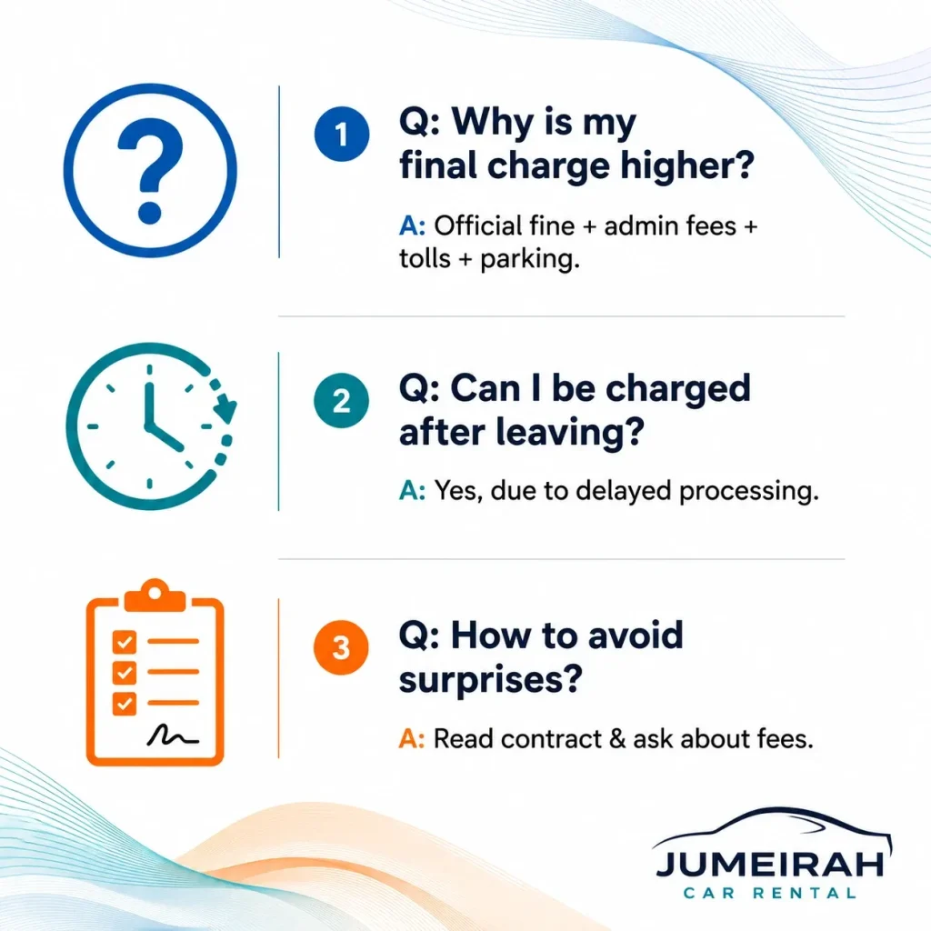 jumeirah Dubai Traffic Fines for Tourists