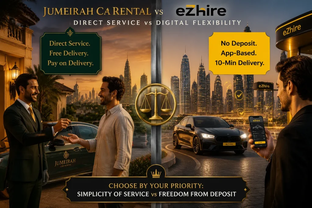 Jumeirah Car Rental vs eZhire
