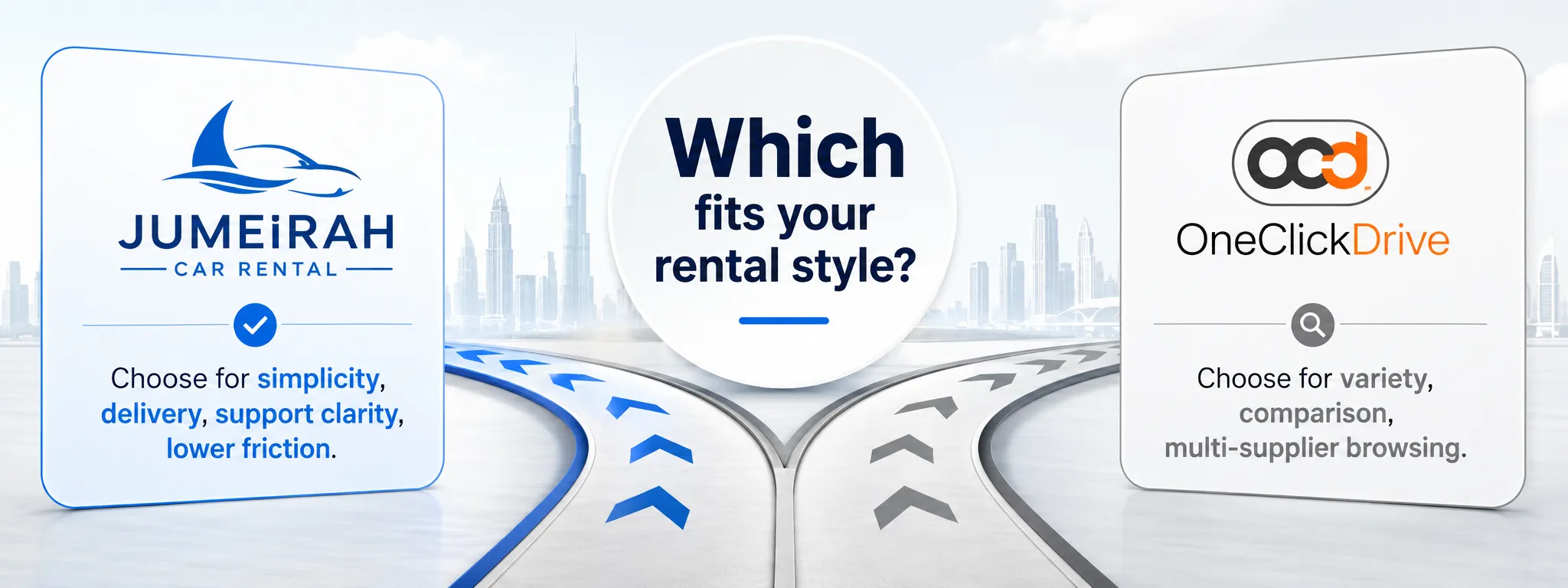Jumeirah Car Rental vs OneClickDrive