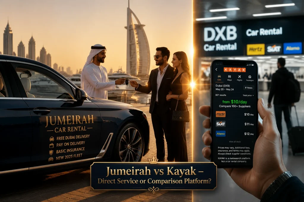 Jumeirah Car Rental vs Kayak