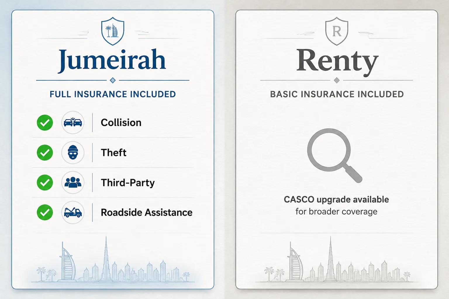 Jumeirah Car Rental vs Renty