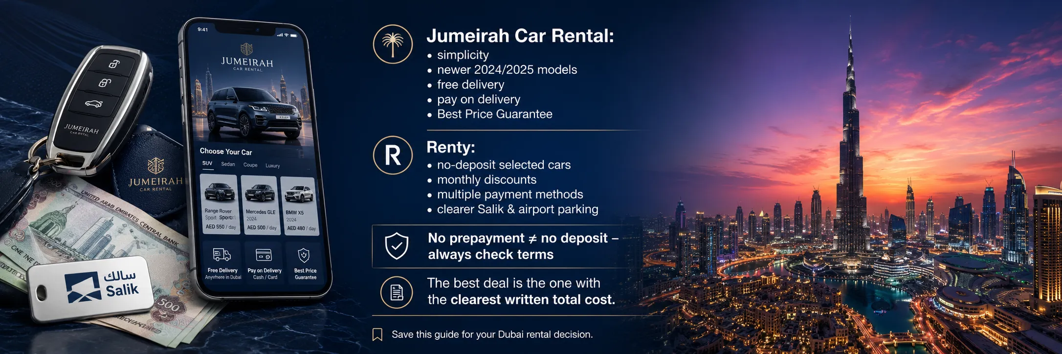 Jumeirah Car Rental vs Renty