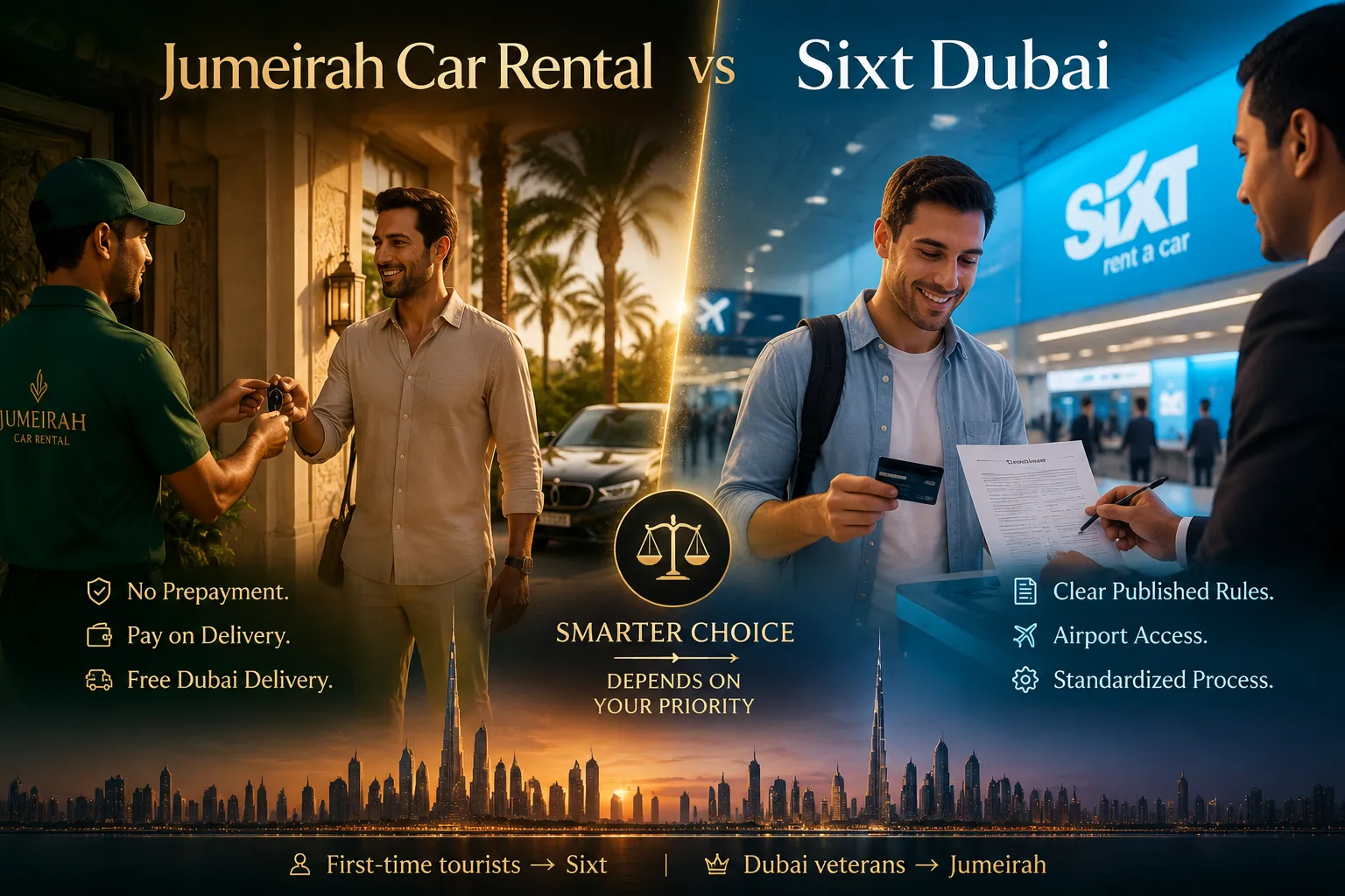 Jumeirah Car Rental vs Sixt Dubai