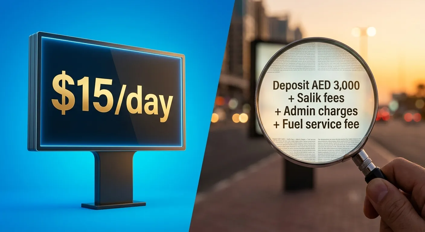 hidden costs of car rental in Jumeirah