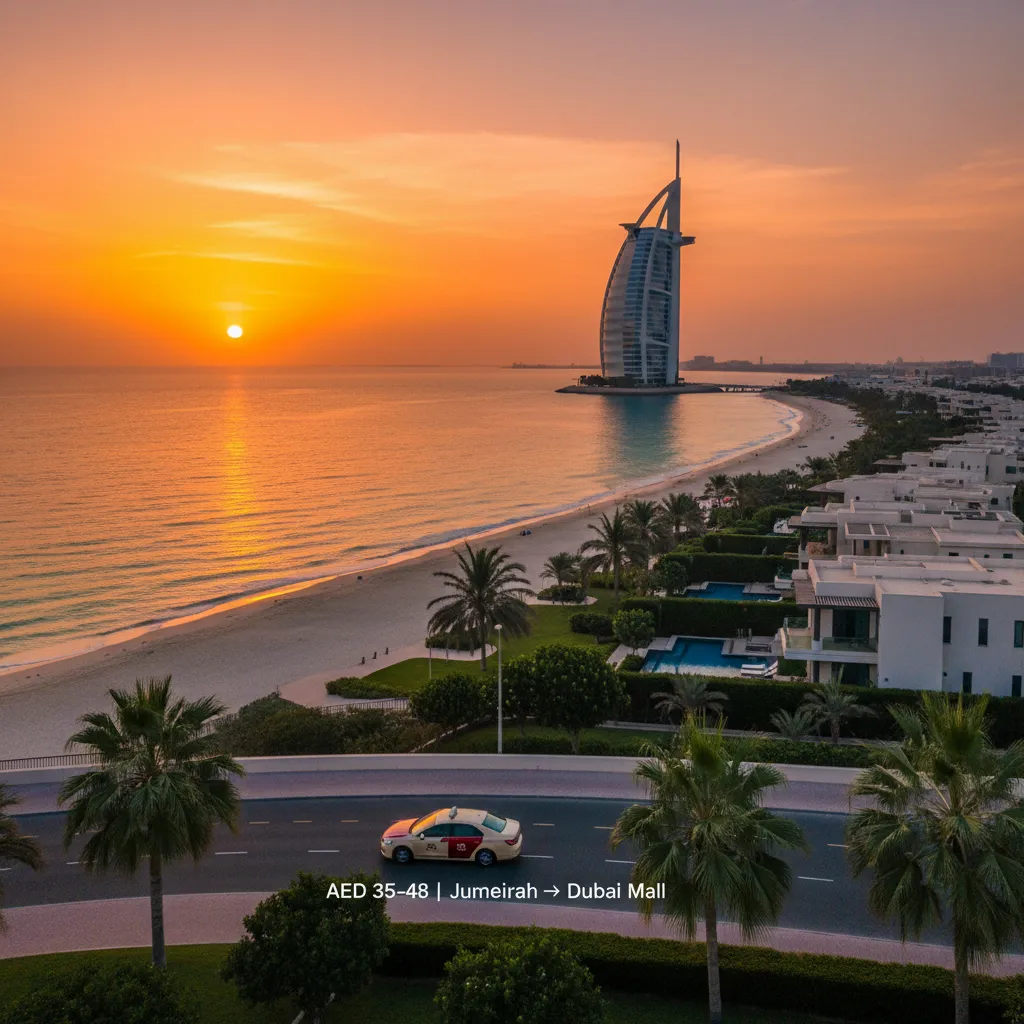 taxi cost in Jumeirah Dubai