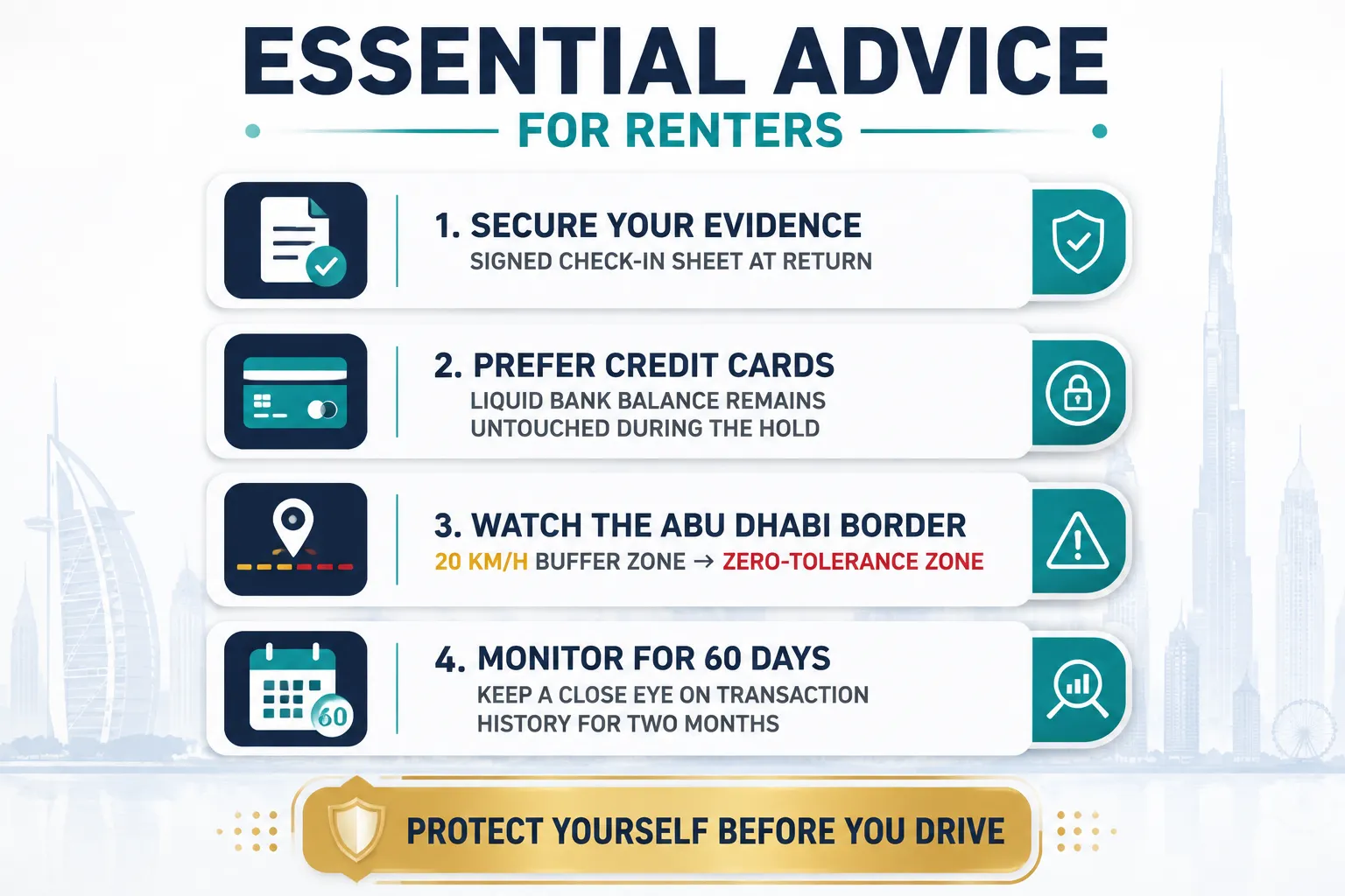 Key takeaways for avoiding rental car fine surprises in Dubai