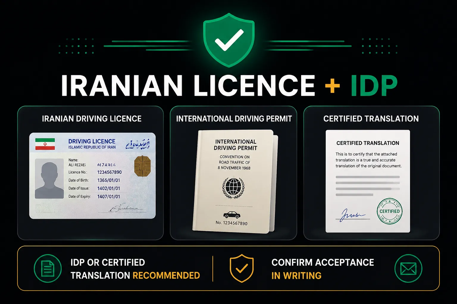 Iranian Licence + IDP