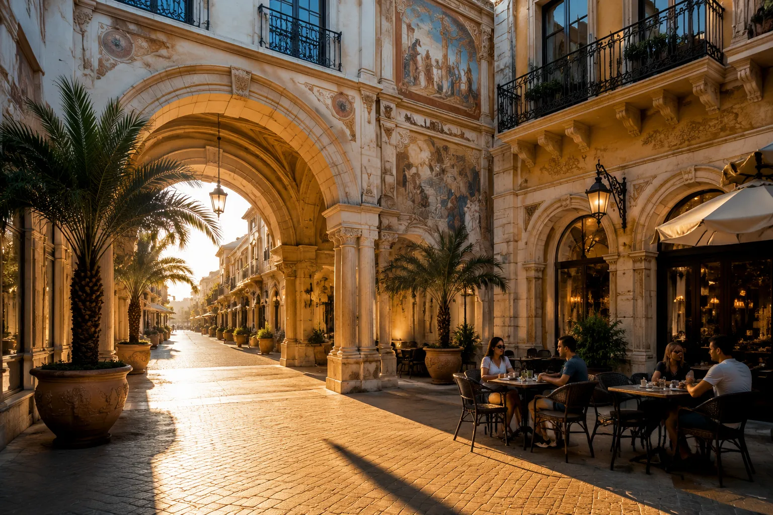 Street life and Mercato Mall in Jumeirah 1, the oldest and most urban part of the district