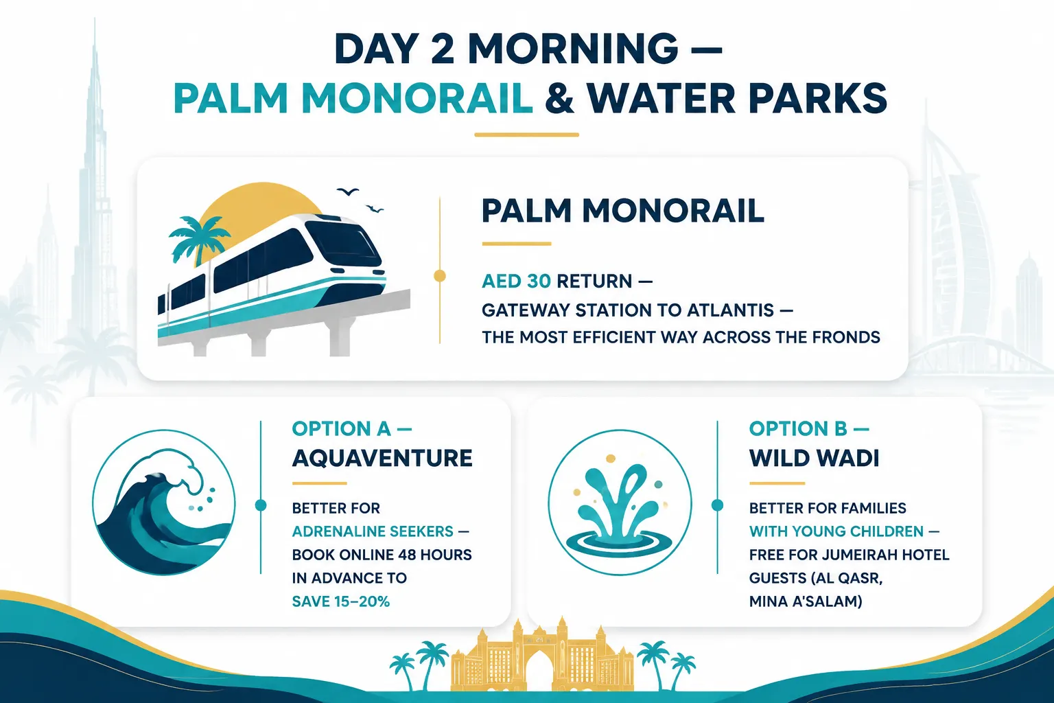 The Palm Monorail travelling between Gateway Station and Atlantis