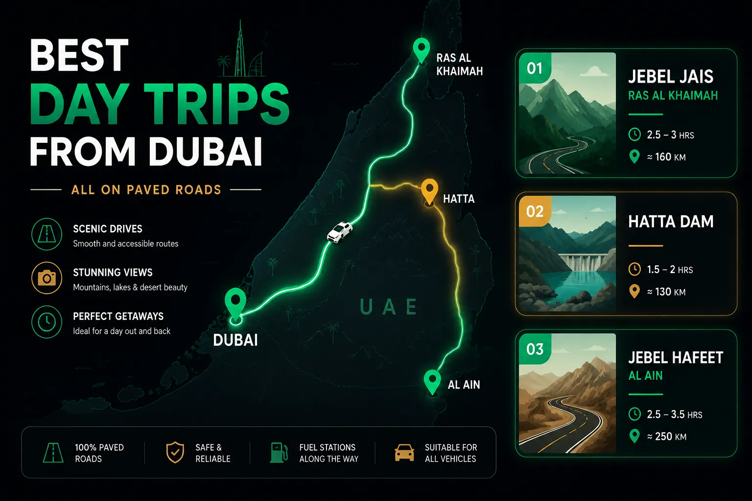 What is included in an SUV rental from Jumeirah Car Rental