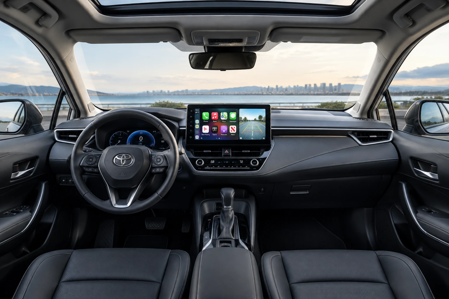 Toyota Corolla 2024 interior cabin leather seats and cockpit